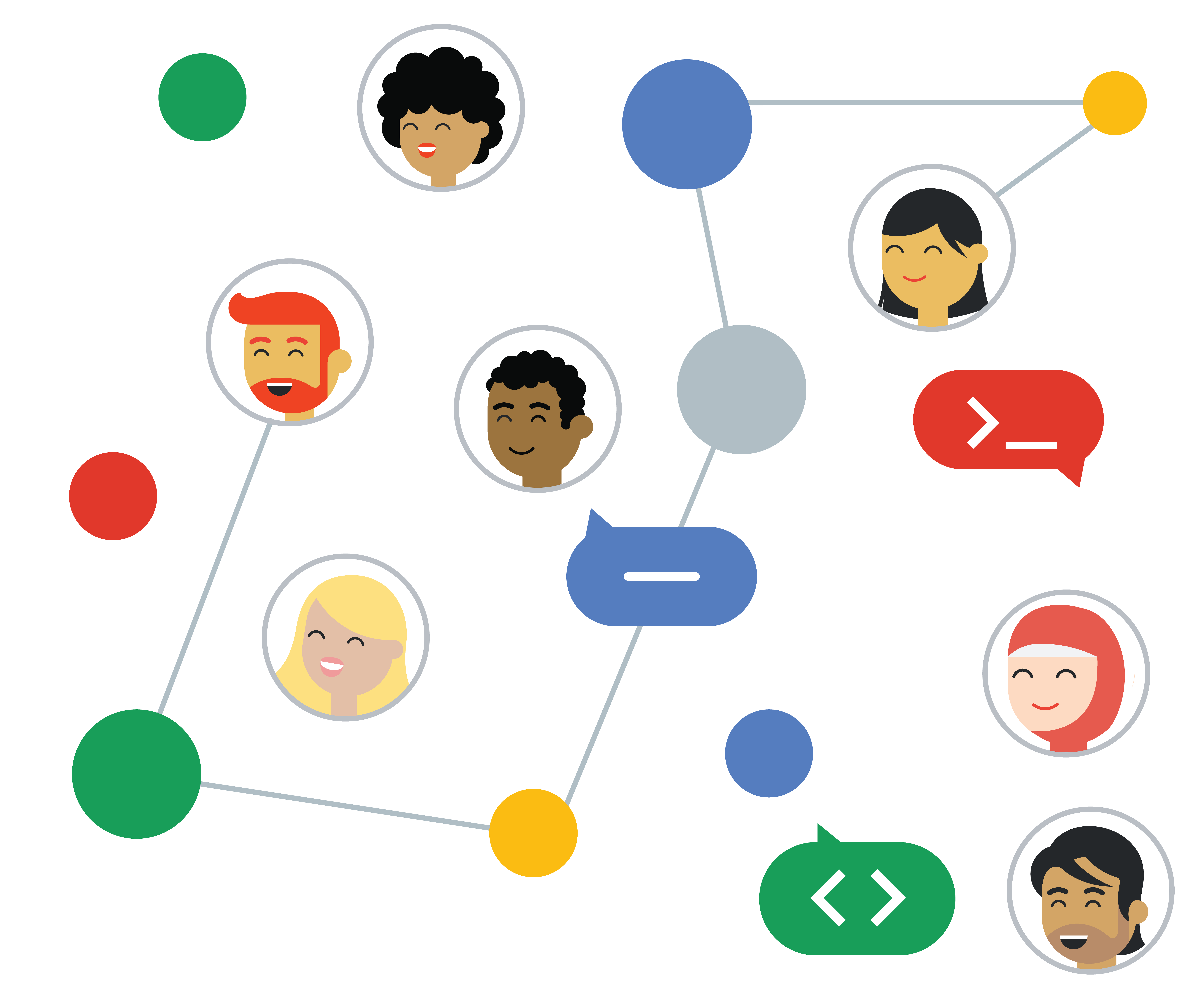 Illustration of diversity in a developer community